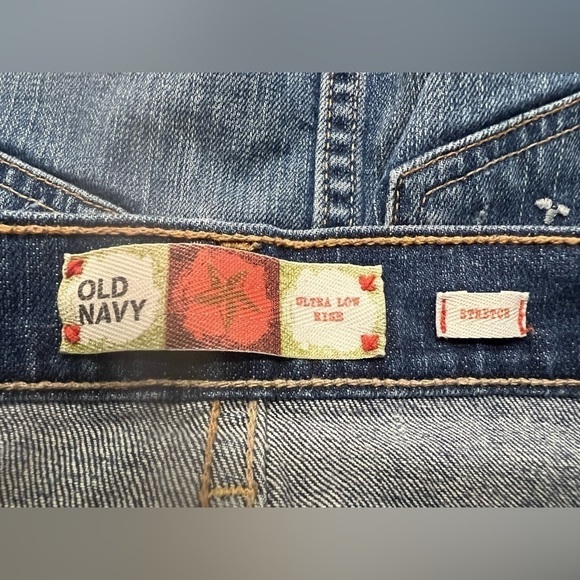 Old Navy Blue and White Striped Cotton Skirt Elastic Waist Size Large - Picture 3 of 4